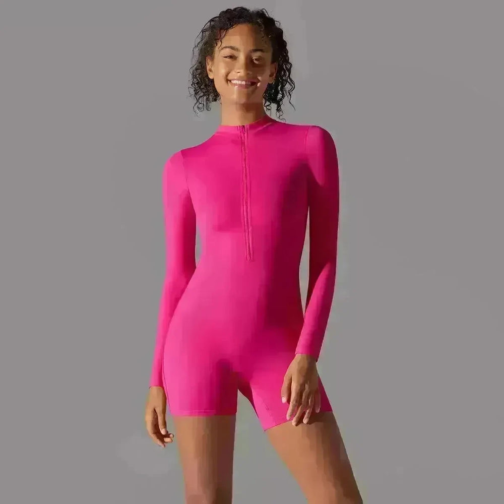 Long Sleeve One-piece Dance Fitness Sports Jumpsuit - EX-STOCK CANADA