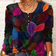 Loose Fashion Vintage Flower Print Long Sleeve Round Neck Top - EX-STOCK CANADA