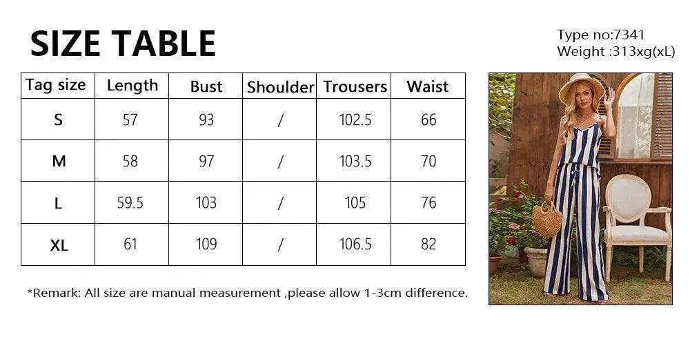 Loose Homewear Striped Small Sling Trousers Woven Suit Women - EX-STOCK Canada