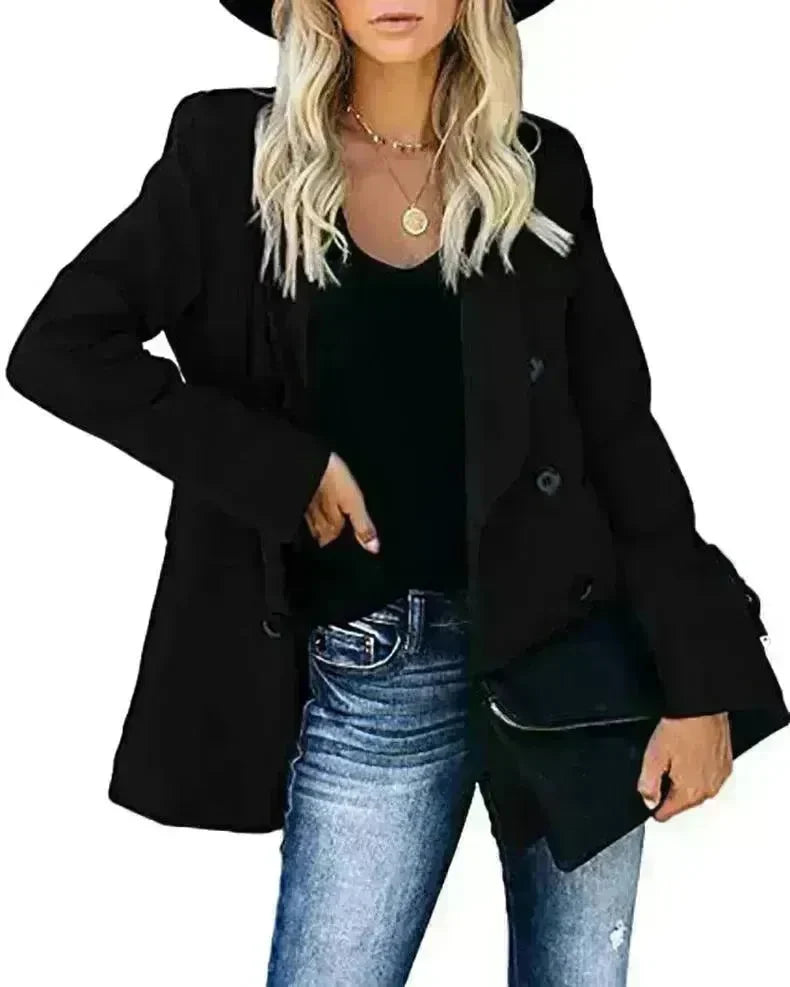Loose Long-sleeved Knitted Solid Color Sweater - EX-STOCK CANADA