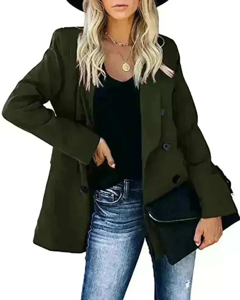 Loose Long-sleeved Knitted Solid Color Sweater - EX-STOCK CANADA