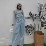 Loose Mopping Denim Overalls Trousers Women Denim Jumper Pant for Women - EX-STOCK Canada