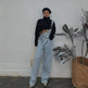 Loose Mopping Denim Overalls Trousers Women Denim Jumper Pant for Women - EX-STOCK Canada