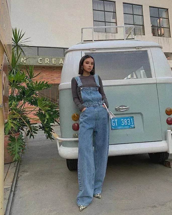 Loose Mopping Denim Overalls Trousers Women Denim Jumper Pant for Women - EX-STOCK Canada