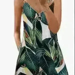 Loose Sleeveless Sling Summer Beach Printed Floral Mini Dress - EX-STOCK CANADA