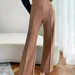 Loose Straight Pants Women High Waist Casual Trousers - EX-STOCK CANADA
