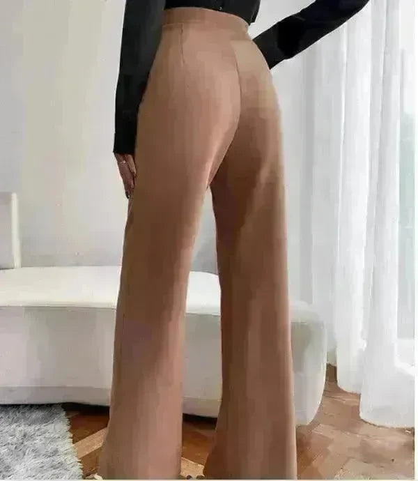 Loose Straight Pants Women High Waist Casual Trousers - EX-STOCK CANADA