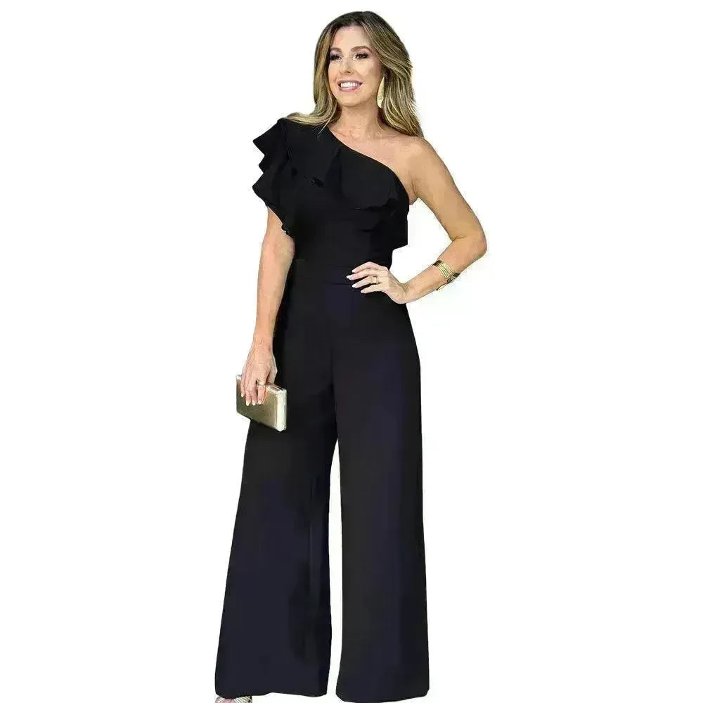 Loose Straight Temperament Women's Jumpsuit - EX-STOCK CANADA