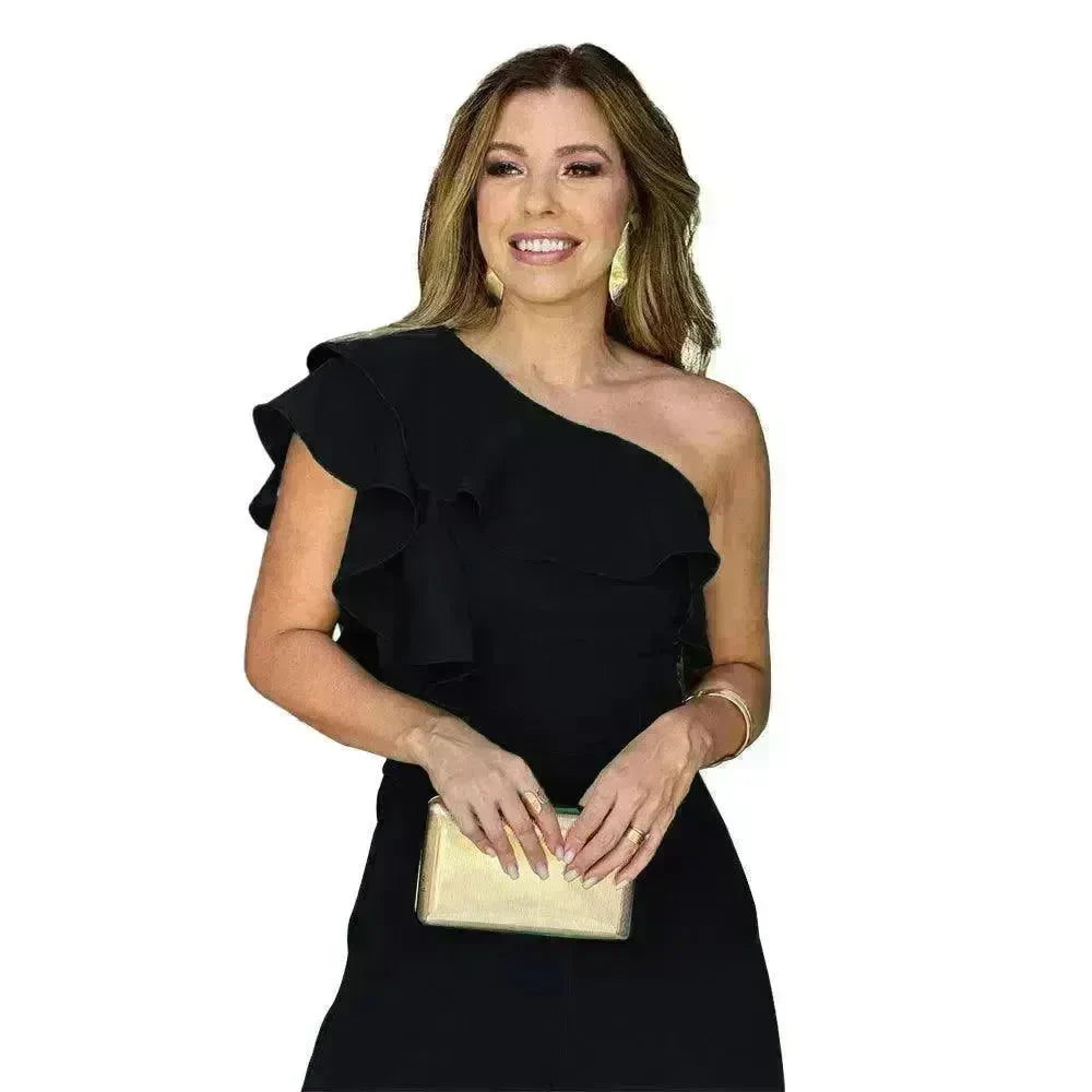 Loose Straight Temperament Women's Jumpsuit - EX-STOCK CANADA