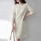 Loose Temperament Hollow-out Three-quarter Sleeve Straight Skirt - EX-STOCK CANADA