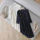 Loose Temperament Hollow-out Three-quarter Sleeve Straight Skirt - EX-STOCK CANADA