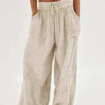 Loose Wide Leg Pants Women Drawstring Leggings Trousers - EX-STOCK CANADA
