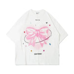 Love Heart Bow Tie Printed Short Sleeve - EX-STOCK Canada