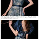 Luxurious Princess Court Oil Painting Style Tube Top Blue Evening Dress Bowl Gown - EX-STOCK CANADA