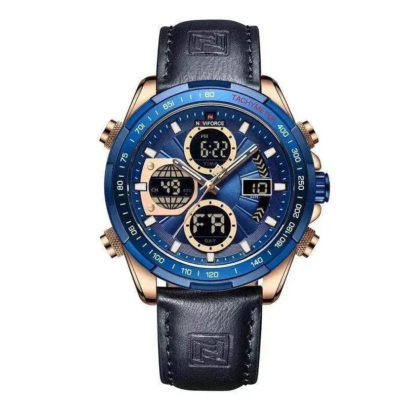 Luxury Men's Waterproof Sports Leather Strap Electronic Multi-function Watch - EX-STOCK Canada