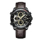 Luxury Men's Waterproof Sports Leather Strap Electronic Multi-function Watch - EX-STOCK Canada