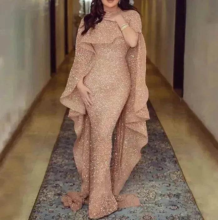 Luxury Mermaid Middle East Arabic Kafan Dubai Gold Mermaid Abiye Evening - EX-STOCK Canada