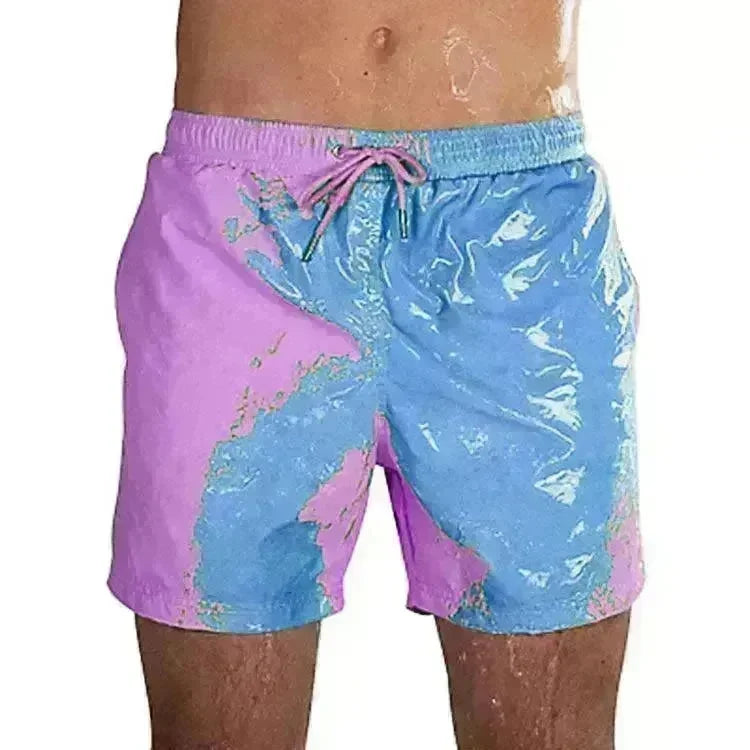 Magical Change Color Beach Shorts Summer Men Swimming Trunks Swimwear Swimsuit Quick Dry bathing shorts Beach Pant - EX-STOCK CANADA