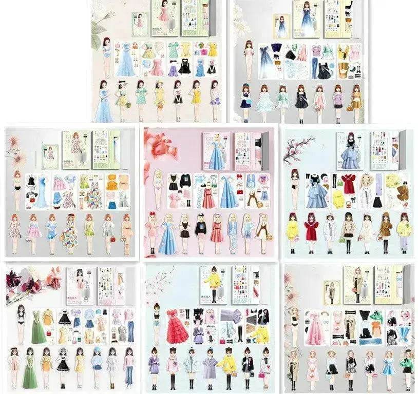 Magnetic Baby Girl Dressing Stickers Baby Clothing Stickers Book Toys - EX-STOCK Canada