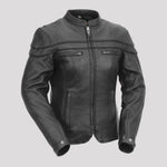 Women's Motorcycle Jacket. Vented Cowhide with Zip-Out Thermal Liner 