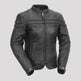Women's Motorcycle Jacket. Vented Cowhide with Zip-Out Thermal Liner 