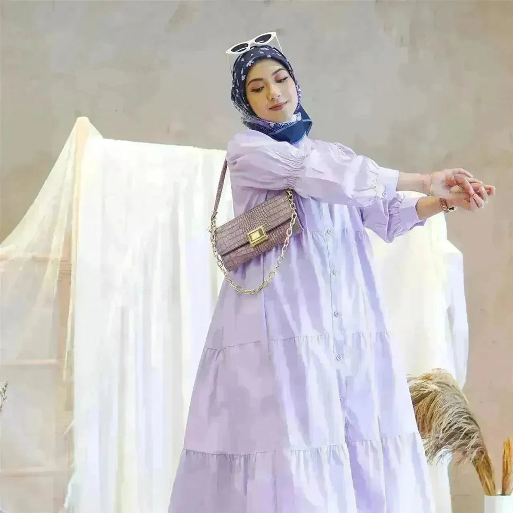 Malay Indonesian Cotton Arab Patchwork Dress - EX-STOCK CANADA