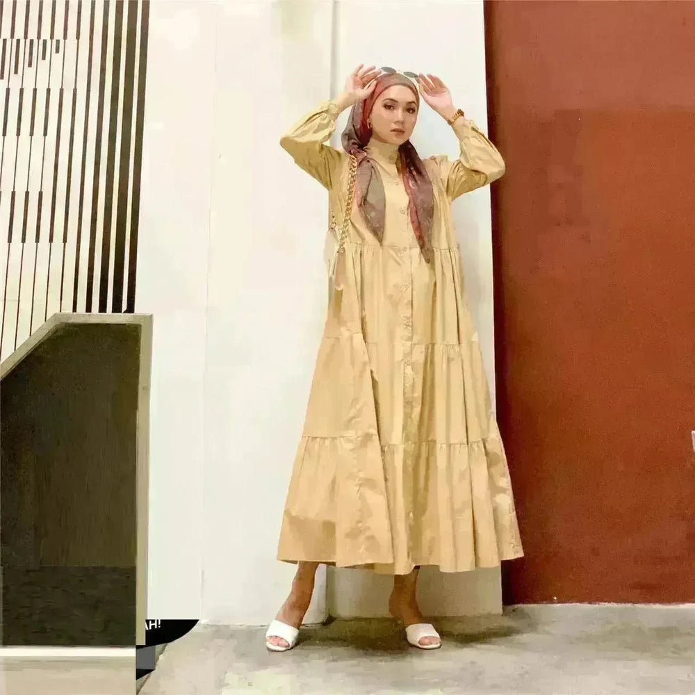 Malay Indonesian Cotton Arab Patchwork Dress - EX-STOCK CANADA