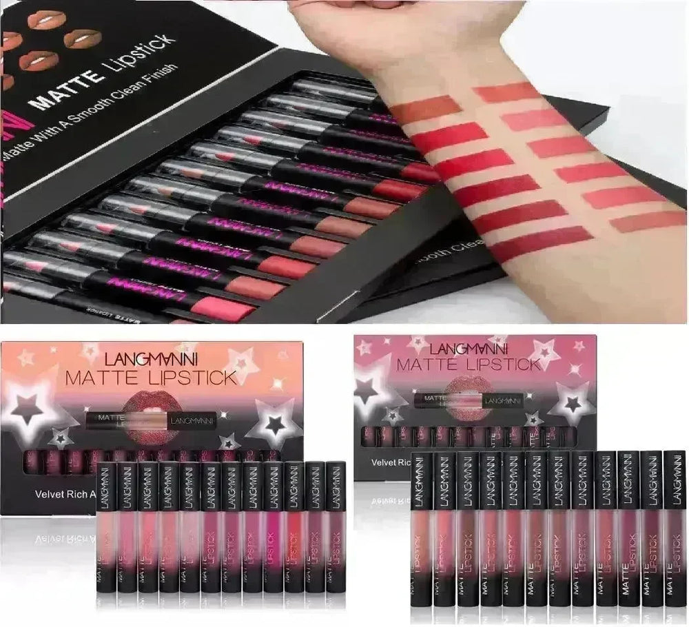 Matte Lipstick Waterproof Long-lasting Velvet Lipstick Set - EX-STOCK CANADA