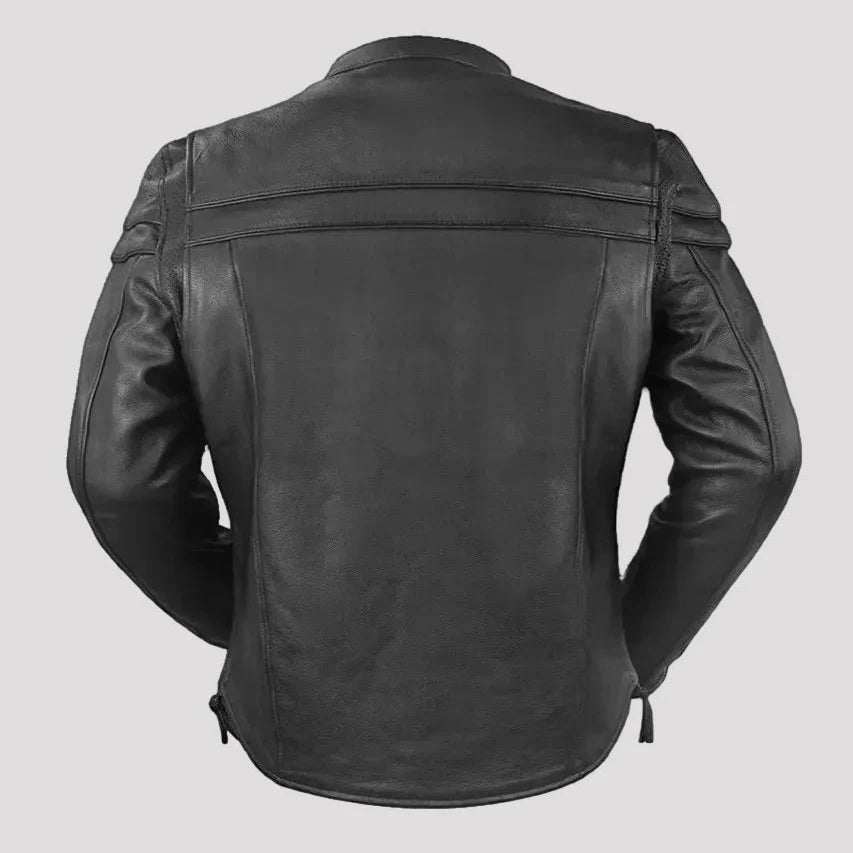 Open Road Men's Maverick Leather Motorcycle Jacket 