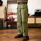 Men's Army Green Loose Straight Wide-leg Casual Pants - EX-STOCK Canada