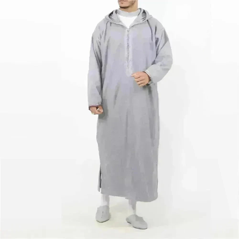 Men's Fashion Casual Hooded Shirt Arab Robe - EX-STOCK CANADA