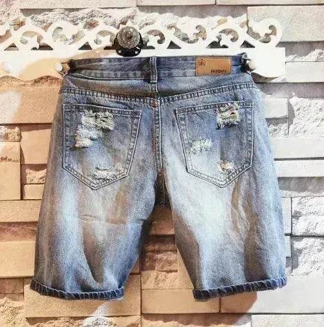 Men's Fashion Casual Ripped Denim Shorts - EX-STOCK Canada