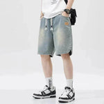 Men's Loose Casual Starry Sky Pattern Denim Shorts - EX-STOCK Canada