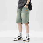 Men's Loose Casual Starry Sky Pattern Denim Shorts - EX-STOCK Canada