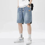 Men's Loose Casual Starry Sky Pattern Denim Shorts - EX-STOCK Canada
