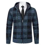 Men's Plaid Thickened Sweater Coat - EX-STOCK CANADA