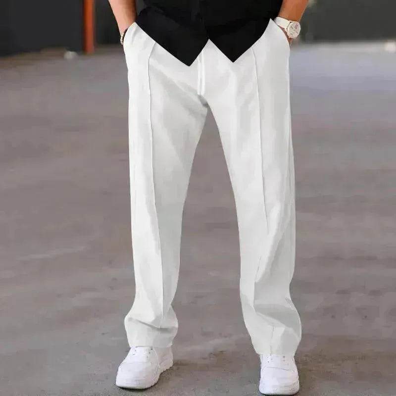 Men's Trouser Pant Sports Casual Loose Straight Pants With Drawstring Design - EX-STOCK Canada