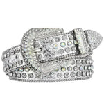 Men Women Alloy Belt Punk Rock Rivet Rhinestone - EX-STOCK CANADA
