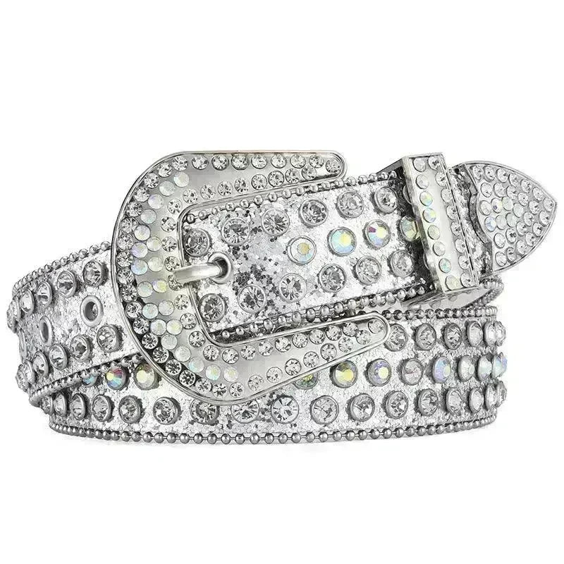 Men Women Alloy Belt Punk Rock Rivet Rhinestone - EX-STOCK CANADA
