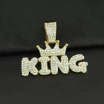 Mens Fashion Alloy Necklace With Diamond Pendant - EX-STOCK CANADA