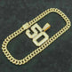 Mens Fashion Full Diamond Number 50 Pendant Necklace - EX-STOCK CANADA