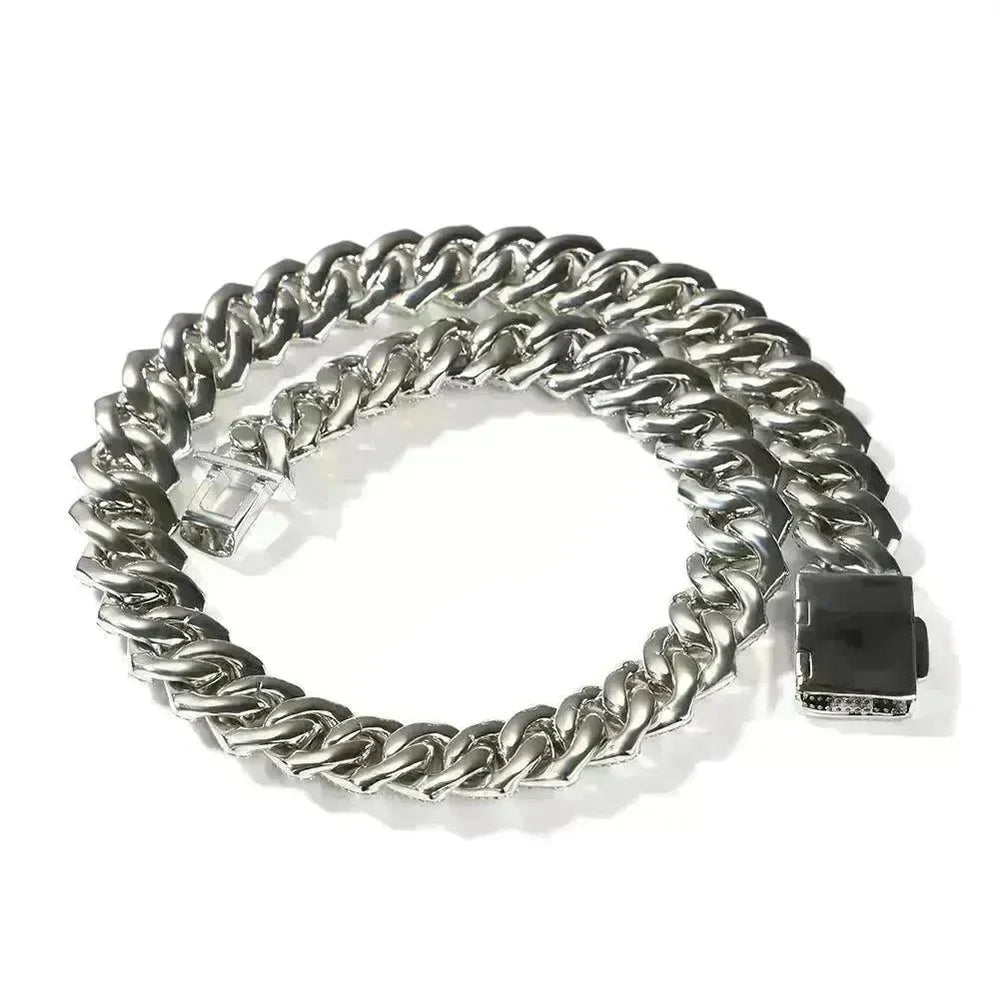 Mens Fashion Personalized Square Zirconium Cuban Bracelet Necklace - EX-STOCK CANADA