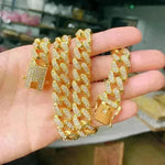 Mens Fashion Simple Full Diamond Cuba Necklace - EX-STOCK CANADA