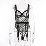 Mesh See-through Underwear Metal Chain Set - EX-STOCK Canada