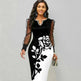 Mesh Sleeve Pencil Mid-length Hip Dress - EX-STOCK CANADA
