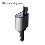 Metal Car Charger 100W Super Fast Charging Car USB And TYPE-C Adapter - EX-STOCK Canada