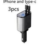 Metal Car Charger 100W Super Fast Charging Car USB And TYPE-C Adapter - EX-STOCK Canada