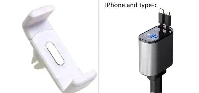 Metal Car Charger 100W Super Fast Charging Car USB And TYPE-C Adapter - EX-STOCK Canada