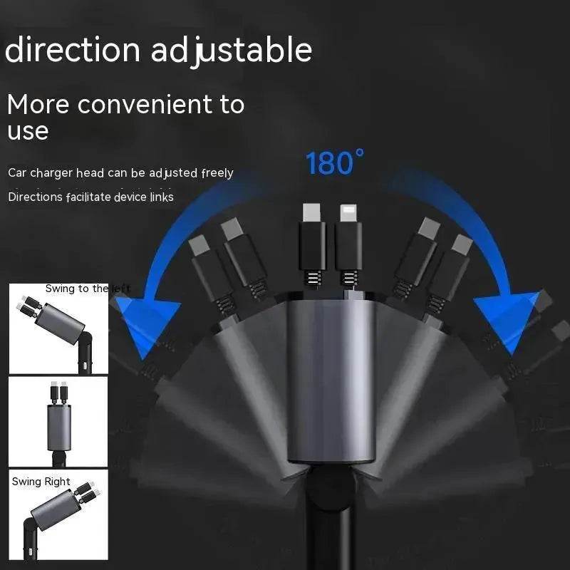 Metal Car Charger 100W Super Fast Charging Car USB And TYPE-C Adapter - EX-STOCK Canada