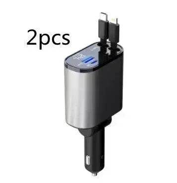 Metal Car Charger 100W Super Fast Charging Car USB And TYPE-C Adapter - EX-STOCK Canada